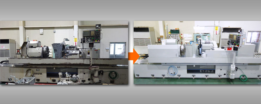 塩田工業株式会社 円筒研削盤のオーバーホール